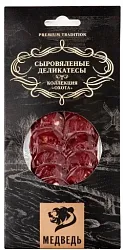 Колбаса из медведя "Охота" сыровяленная, нарезка, 75г