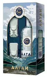 Водка "Алтай", в подарочной упаковке (с 2 рюмками), 40%, 0,7л