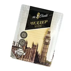 Сыр Mr.Chedd ЧЕДДЕР WHITE 50% нарезка 6 месяцев выдержки  БЗМЖ Alcosta 150 г