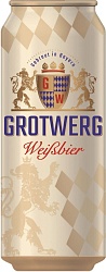 Пиво "Гротверг Вайсбир" свет.нефильтр. ж/б 4,9% 0,5л (Германия)