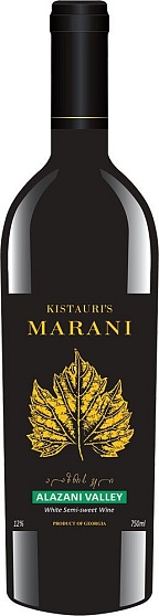 Вино MBG Груз.АлазанскаяДолина Kistauri's Marani бел.п/сл12%0,75