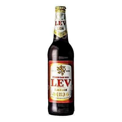 Пиво "LEV Black Lion" Чехия темное пастер. с/б 4,8% 0,5л