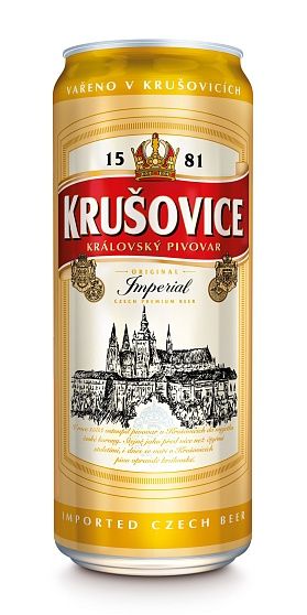Пиво "Krusovice" Чехия 5% ж/б 0,5л.