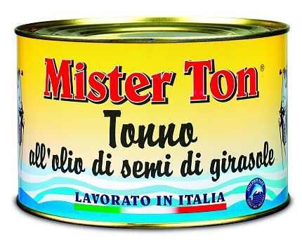 Филе ломтики тунца желтоперого в п/масле "Mister Ton"ж/б(0,160)