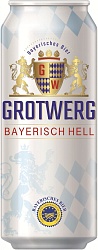 Пиво "Гротверг Байриш Хель" Германия св. паст 4,7% ж/б 0,5л.