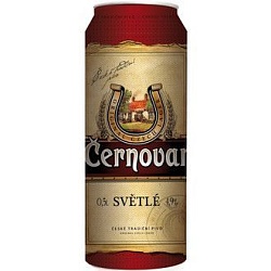 Пиво "Cernovar Svetle" Чехия св. паст 4,9% ж/б 0,5л.
