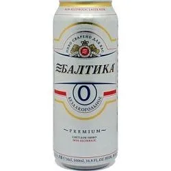 Пиво "Балтика б/а №0" свет.пастер. ж/б 0,45л