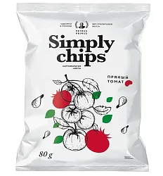 Чипсы картофельные simply chips Пряный томат, 80 г